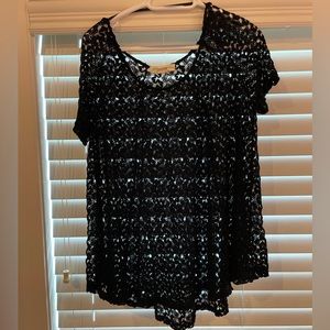 Black crochet look swing top perfect for layering top M offers always welcome